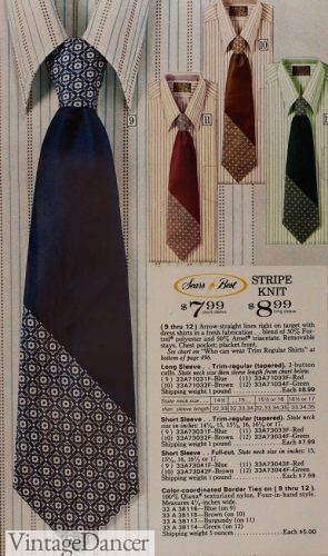 1973 pattern and color block ties