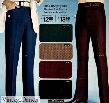 1970s mens pants suits slacks