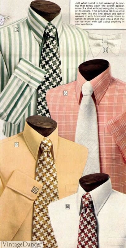 Men S Ties History Of The 1920s To 1970s   1974 Sears Page 0505 Men Shirts Ties. Pattern Wide 500jpg 407x800 