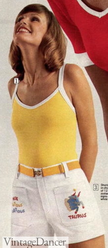 1970s knit tank top girls summer outfit 1975