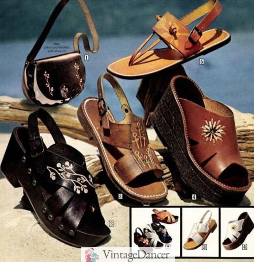 1975 leather wedges
