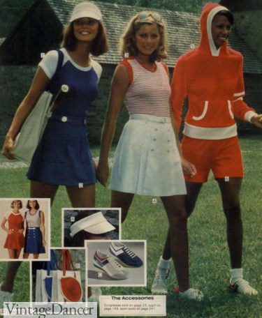 70s workout clothes womens 1976 tennis and sport outfits