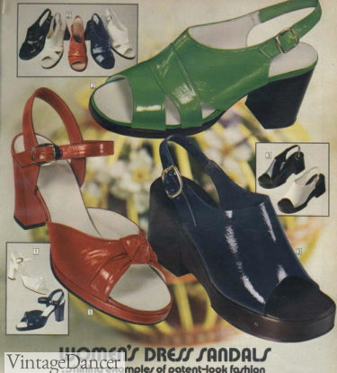 70s Shoes, Platforms, Boots, Heels | 1970s Shoes, Vintage Dancer