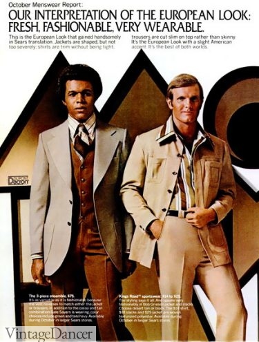 Sears 1976 European Look mens suits and leisure suits