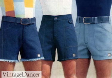 1970s mens denim shorts cut-off shorts