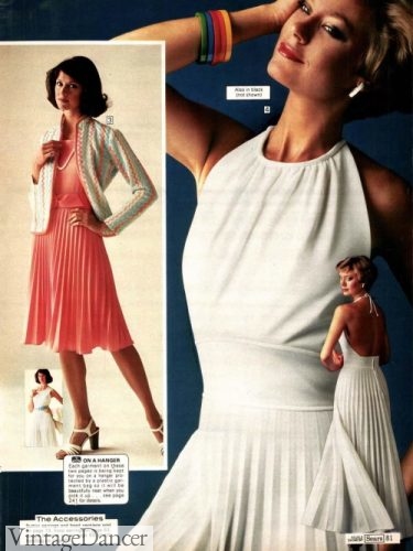 70s pleated dress