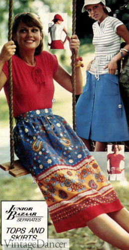 1970s skirt boho hippie western denim 1977 skirts