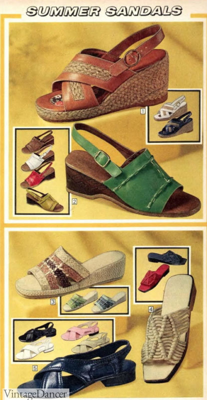 1977 summer sandals