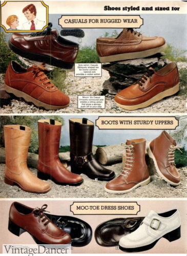 1977 men's shoes and boots platforms casual