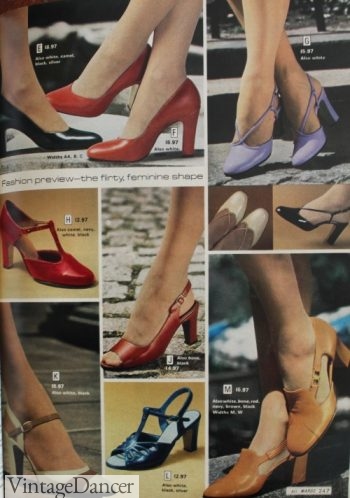 1970s heels shoes 1977