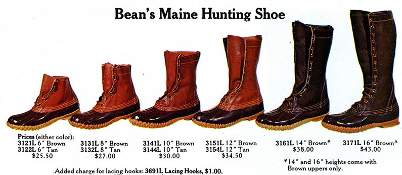 1977 LL Bean Main Hunting Boots aka Bean Boots or Duck Boots