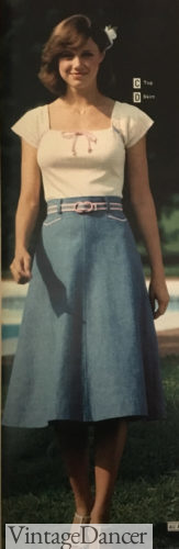 1978 A-line Denim Skirt