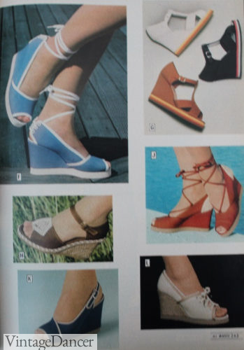 1978 Wedge Sandals espadrilles 70s shoes