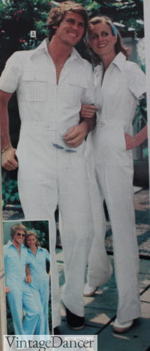 1978 matching white jumpsuits