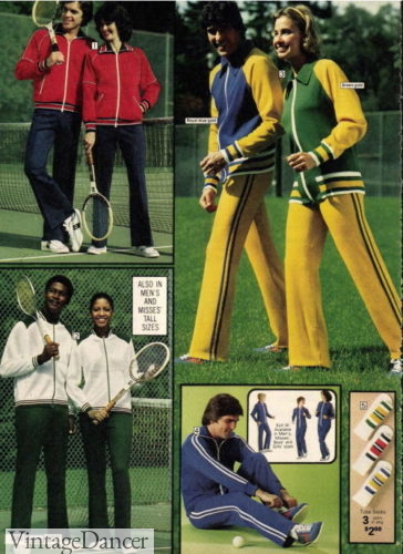 1978 sporty outfits casual gym tracksuits