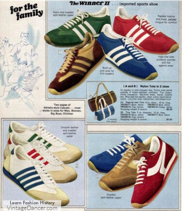 1970s sneakers. did women wear sneakers in the 1970s?