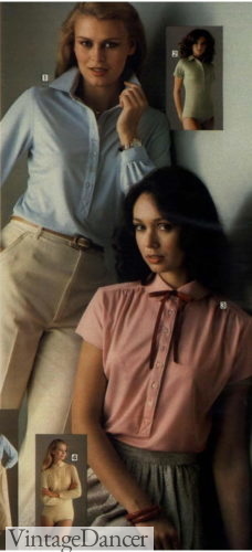 1979 blouse bodysuits women fashion 1970s