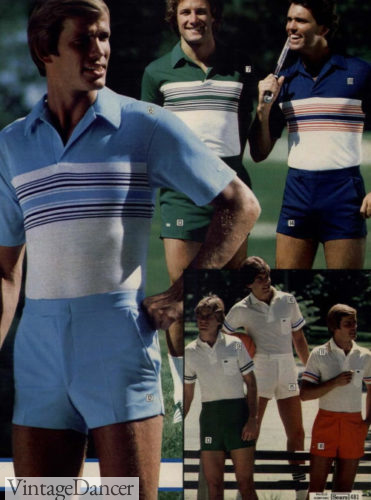 1979 casual clothes mens workout gym tennis outfits summer shorts 1979