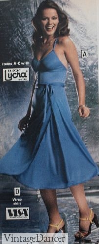 1979 blue disco party dress