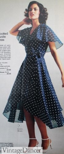 1979 polka dot wrap dress 1970s dress styles