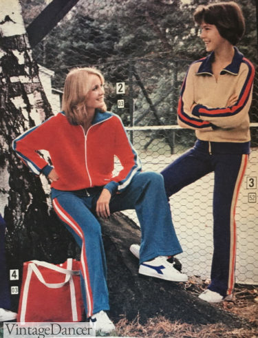 70s exercise tracksuits women kids boys