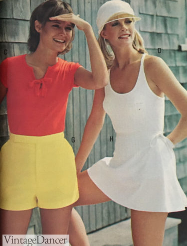 70s exercise clothes and summer shorts sport women