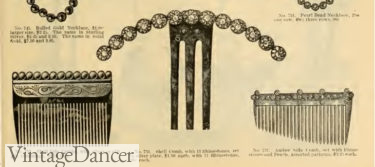 1890 Hair Combs Pin Victorian era