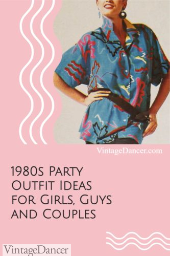 1980s outfit ideas party shirts girls women