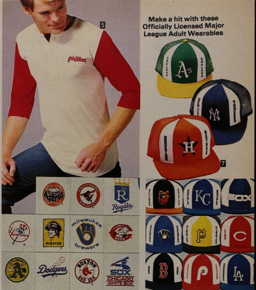 1982 men's baseball hats for the Major Leagues