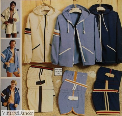 1982 mens swim shorts and jackets 1980s retro swimwear