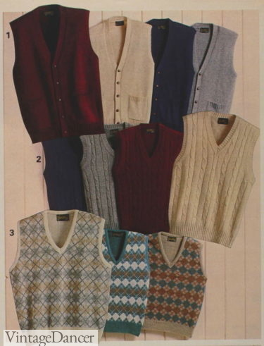 1980s men's sweater vests