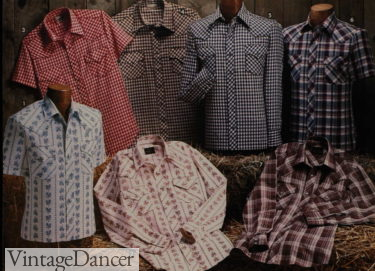 80s mens western shirts