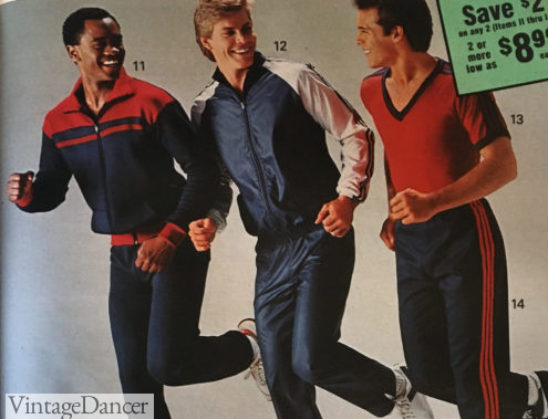 1980s tracksuits men women at VintageDancer