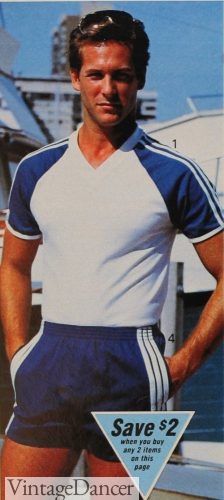 1985 gym shirt and shorts