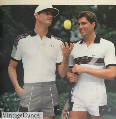 1980s mens tennis outfits workout sport clothes