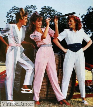 80s jumpsuits 80s fashion women teens girls 1986 VintageDancer