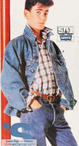 1980s men denim jeajns jacket, Levi's ad