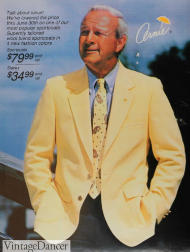1987 bright sports coats colors were favored by mature men 1989 plaid sport coat
