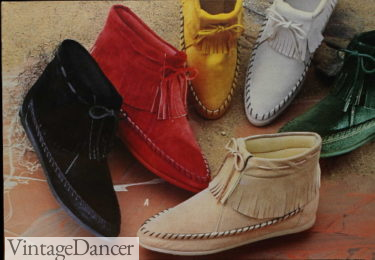1980s moccasin booties shoes women shoe trend 80s