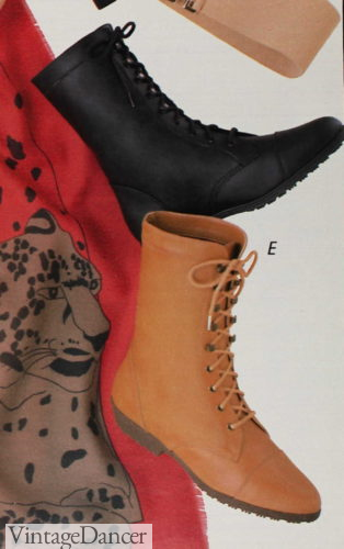 What boots were popular in the 80s? 80s lace up granny boots