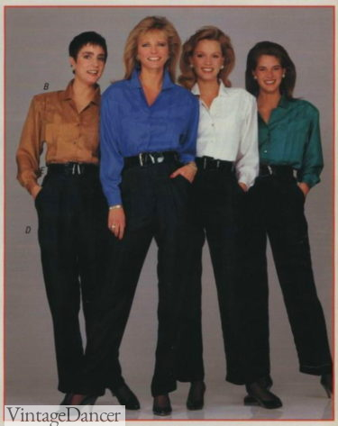 Casual Suit Pants Women Vintage 80s Smart Casual Pants Brown