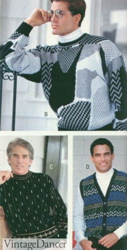 80s sweaters mens sweater vest