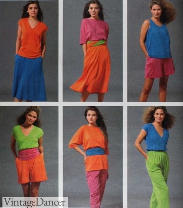 1990 casual neon outfits
