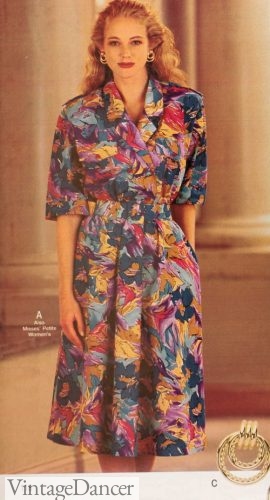 90s dress tropical print