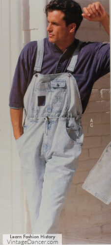 1990s 90s overalls men trendy fashion outfit guys clothes costume idea