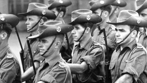 60s mens hats First Battalion of the Royal Australian Regiment, in their signature Slouch Hats