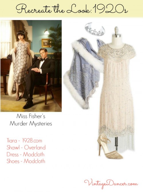 1920s Miss Phryne Fisher clothing then and now at VintageDancer.com/1920s