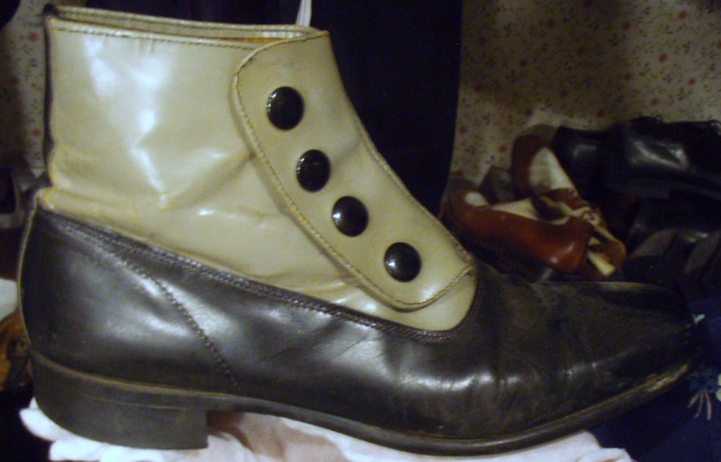 Antique Victorian Spat Boot Mens shoes footwear real vintage