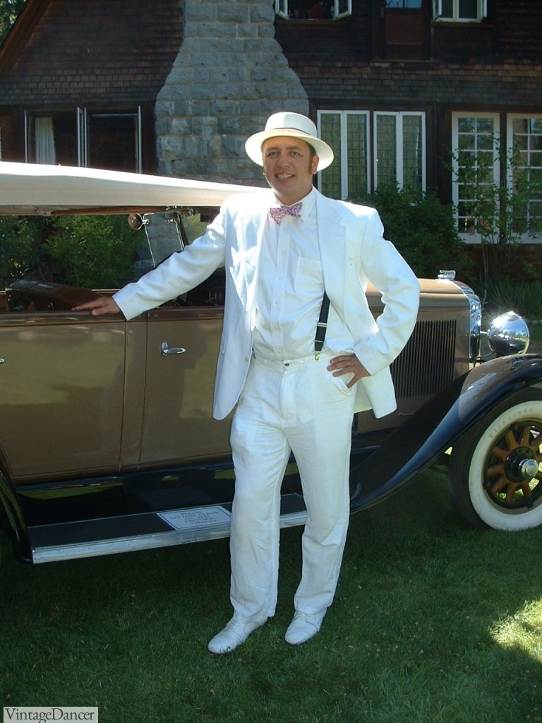 Great Gatsby men's costume- white suit