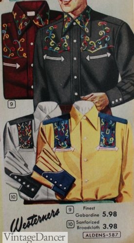 1953 mens western shirts